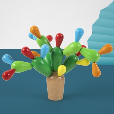 Children's Wooden Cactus Building Blocks - Enhance Baby's Hands-On Skills with Educational Toys