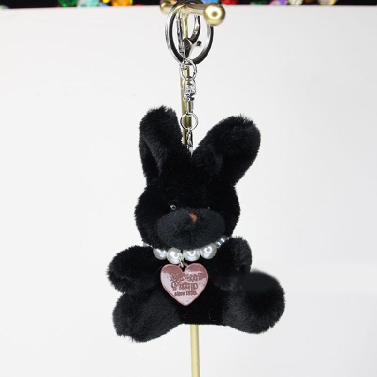 Adorable Lint Toy Keychain Little Rabbit Pendant Key Chain Jewelry for Girl Kid