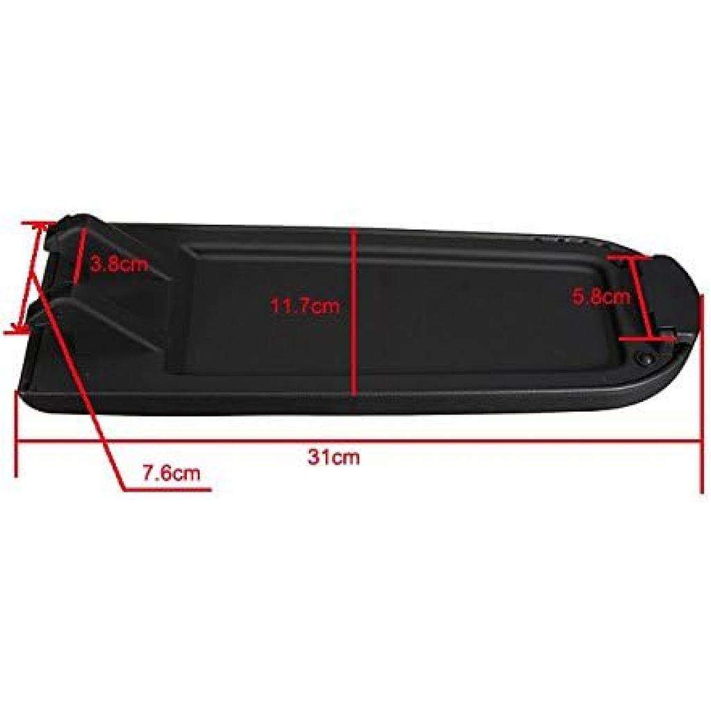 Black Cloth Center Console Armrest Covers Caps with Latch Lip for Volkswagen VW Golf Jetta Bora MK4 GTI R32 / Polo 9N 9N3 / Passat B5 / Skoda