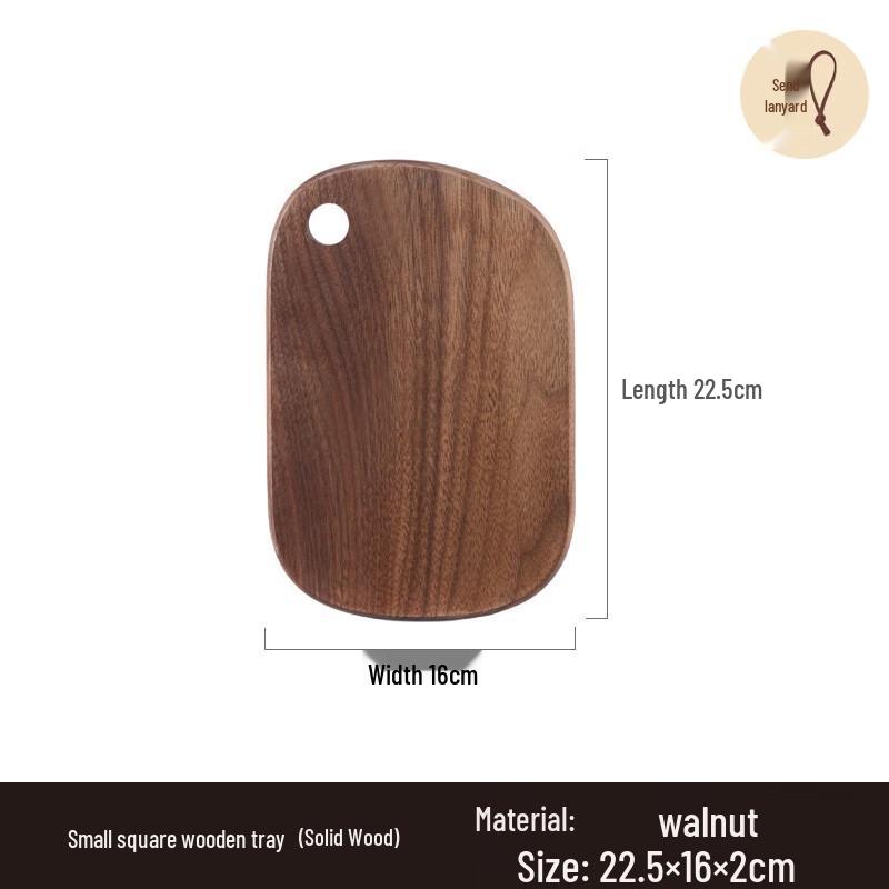 Japanese Style Walnut Wood Serving Tray