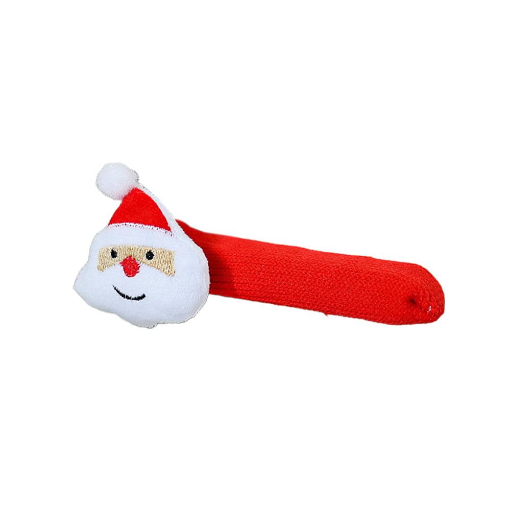 Christmas Decorations Door Handle Covers with Hanging Bells Soft Christmas Decors Xmas Pendant For Family Festives Accessories