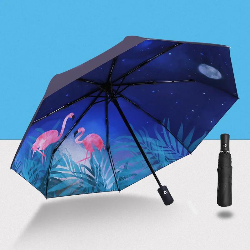 Skládací manuální deštník do každého počasí Pánský Dámský Větruodolný Odolný proti UV záření Plážový dívčí slunečník Skládací slunečník