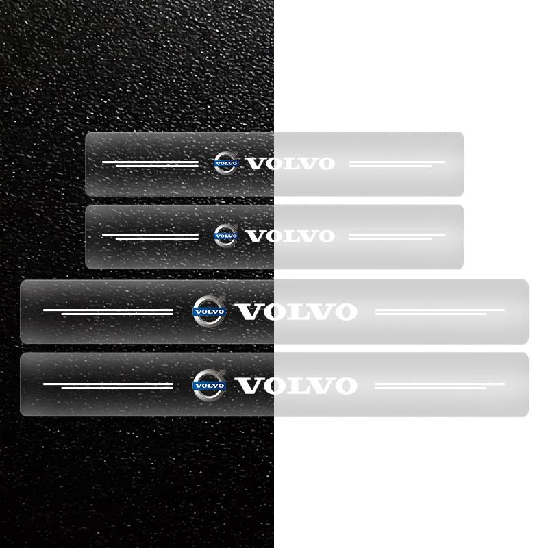

4PCS Car Threshold Protector Transparent Decorative Badge Sticker For Volvo Rdesign XC90 S60 XC60 V70 S80 S40 V50 V40 V60 C30 S70