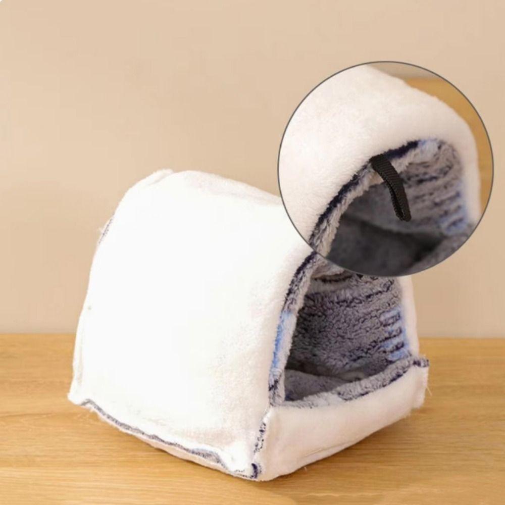 Thickened Hamster Plush Hammock Semi-enclosed Hamster Hanging Nest Parrot House  for Pet Cage