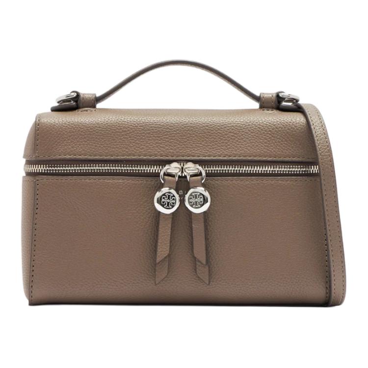 

Tory Burch Romy Double Zipper Leather Tote Bag Women tote bags Mushroom-Gray 178948-250 Basic Set (Bag+Dust Bag)