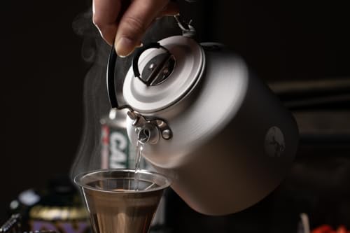 Captain Stag (CAPTAIN STAG) Aluminum Kettle for Camping and BBQs, 625ml, Fits Round Cookware, CS×F.C.P UH-4129