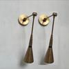 Mid Century Set von 2 Wand Leuchte Leuchte Roh Messing Wand Lampe Schlafzimmer Lichter