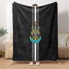 Dynamic Newcastle Football  Flannel Blanket, Soft Polyester, Modern Design, All-Season for Camping, Travel, Gifts for Holidays or Birthdays