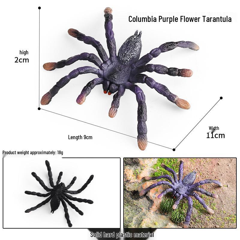 Colombian Purple Spider Prank Toy - Wild Animal Arthropod Model for Kids
