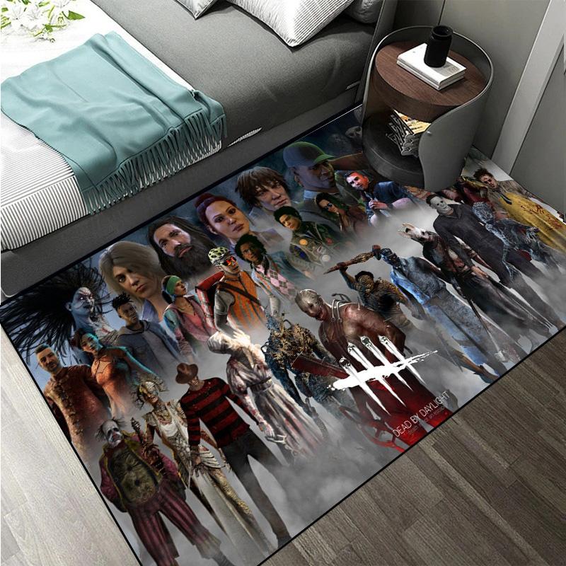 D-Dead by Daylight survival horror escape game Large Area Rugs Carpet for Home Living Room Bedroom Sofa Doormat Floor Play Mat