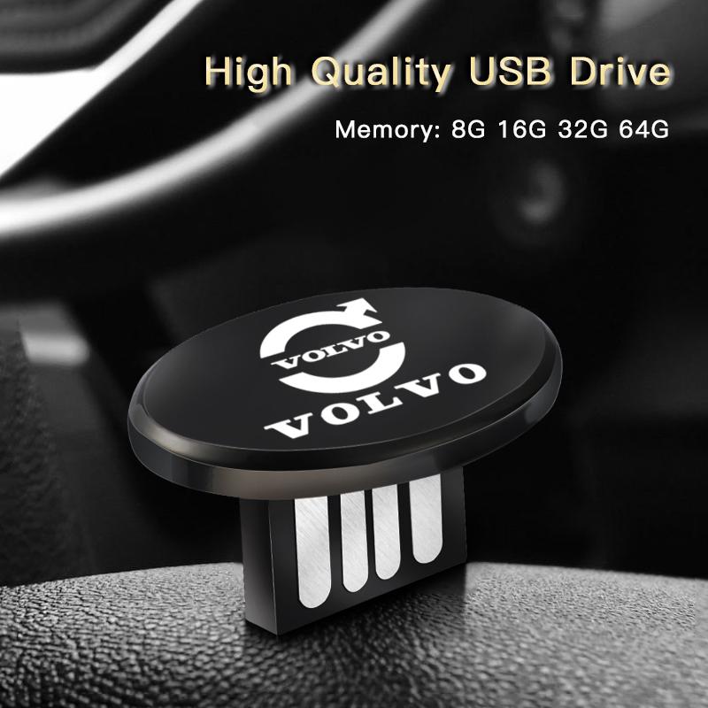 AABAU1 Stick USB de Mare Capacitate cu Emblema Mașinii Accesorii Auto Pentru Volvo Xc60 Xc90 V40 V60 S60 V50 V90 S80 C40 XC40 V70 XC70 C30 C70 Rdesign