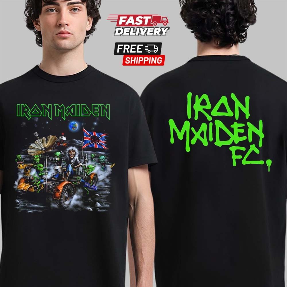Iron Maiden FC Exclusive Eddie And The Aliens Two Sided Unisex T-Shirt Unisex T-Shirt XL