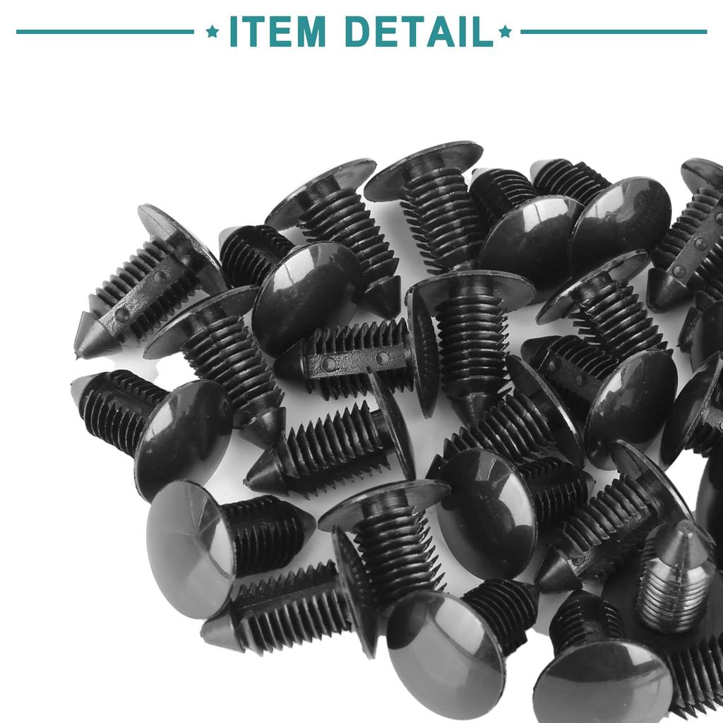 ACROPIX Bolt Rivet Fastener Mudguard Bumper Retainer Clip for GM 11mm Hole Diameter Black 30pcs