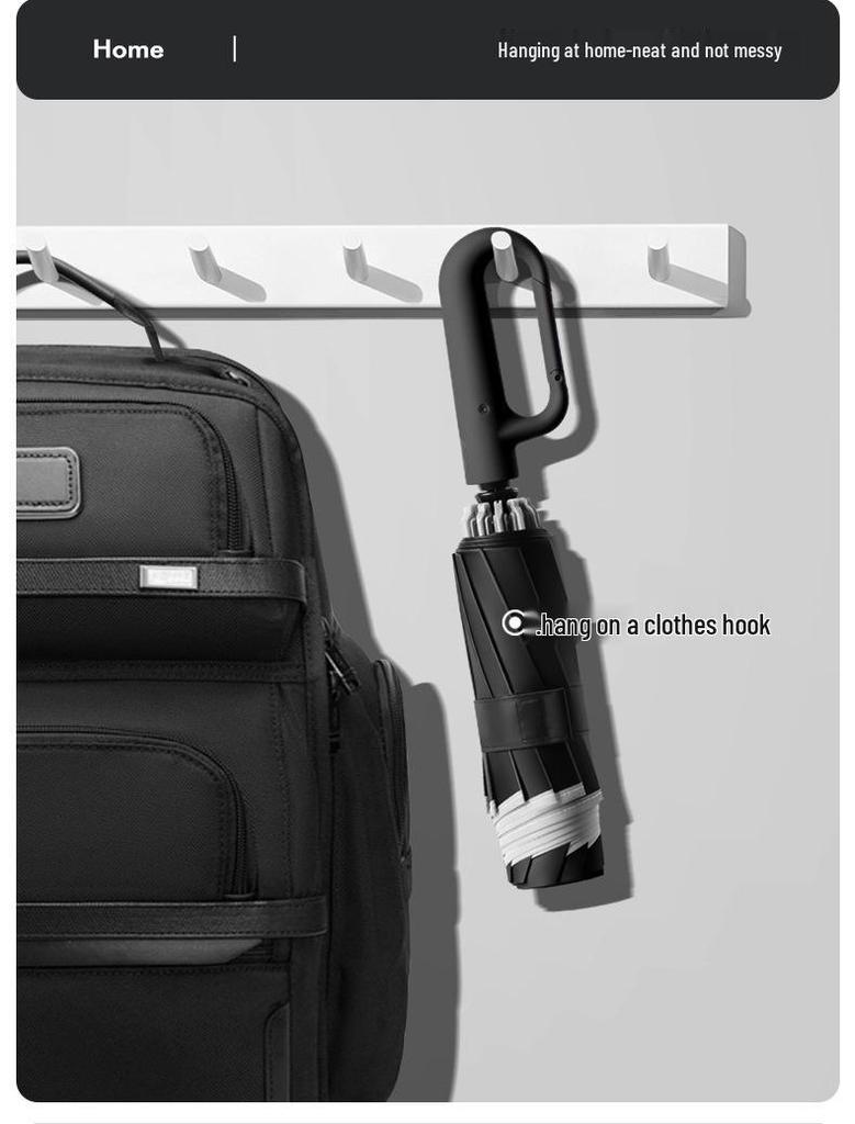 Schlaufen-Schnalle Automatischer Umkehrschirm - Winddicht, Reflektierend, Faltbarer Regenschirm für Männer und Frauen