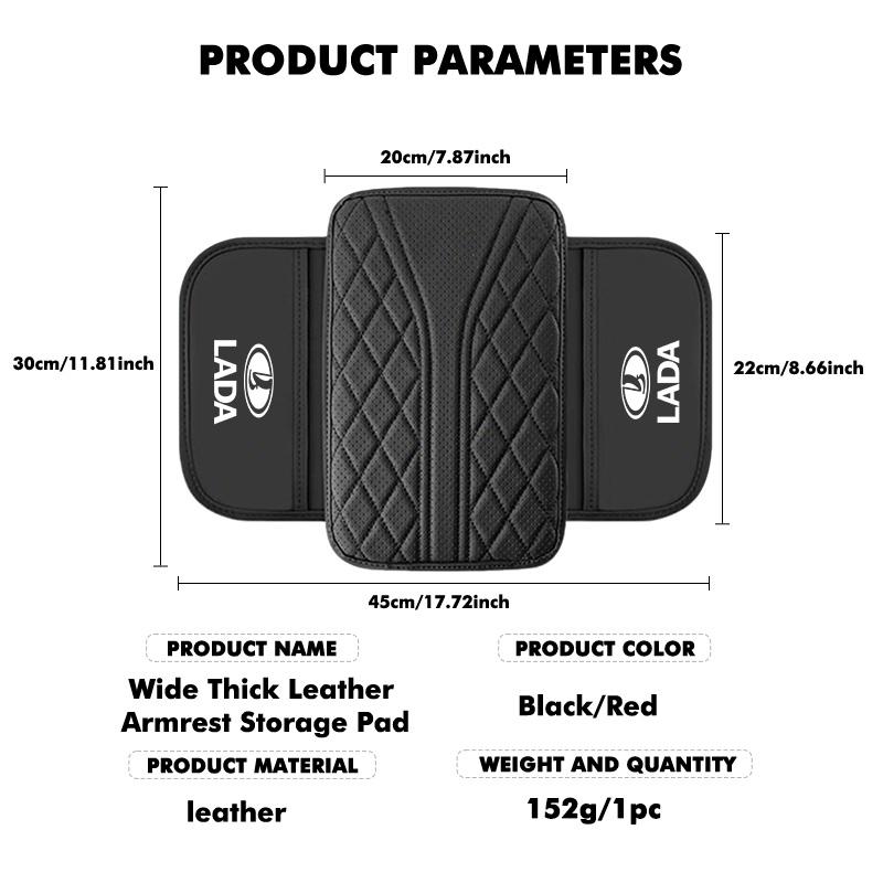For Lada Leather Car Armrest Storage Bag Auto Center Console Protective Pad Auto Accessories Niva Vesta 4X4 Largus Priora Granta NN63