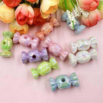 Anhänger DIY Schmuckherstellung Süßigkeiten Perlen 10 Stück Basteln 13,2mm*28,7mm Für Halskette Ohrringe Handgefertigtes Material DIY Perlenzubehör Acryl Mit Loch