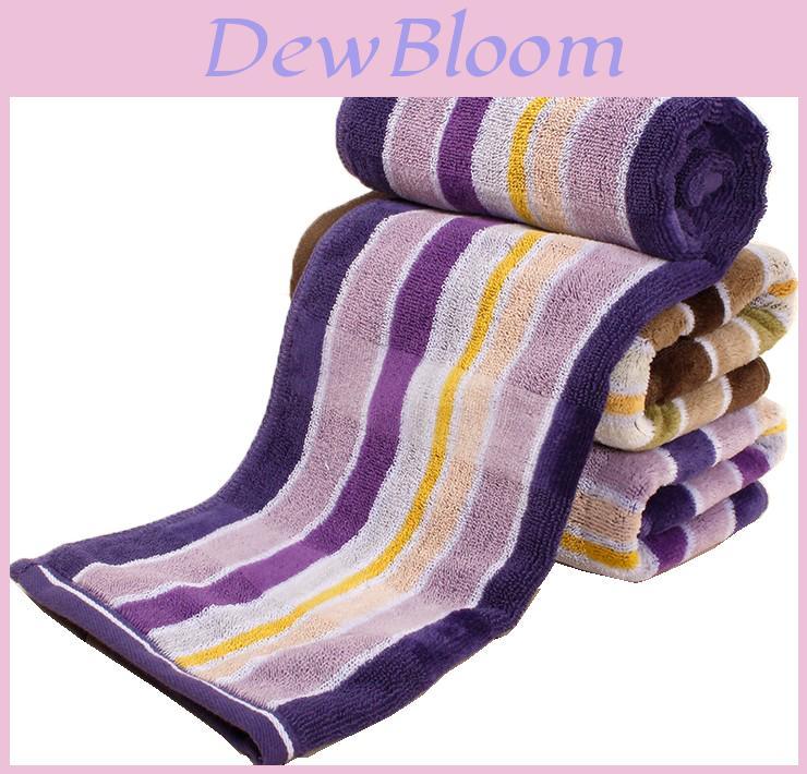Cotton Striped Face Towel With Absorbent Thickened Fabric For Home Use Adults