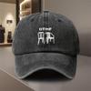 Adjustable Denim Baseball Cap Lightweight Printed Craft Hat Visor