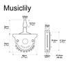 Musiclily Pro Lever Pickup Selector for Electric Guitars 5-Way Switch, 2-Circuit, 5-Contact Strat/Telecaster