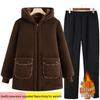 Mom's Winter Lambswool Cotton Jacket with Fleece for Middle-Aged and Elderly