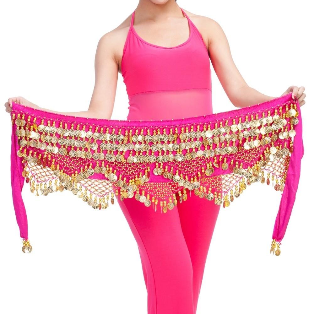 Fashion Velvet Belly Dance Hip Scarf Sequins Luxury Belly Dance Waist Wrap Dance Waist Chain Women Show Costumes