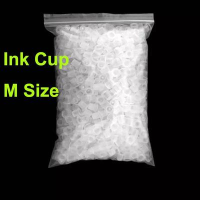1000Pcs Tattoo Ink Cup Without Holder & Permanent Makeup Pigment Container Disposable Plastic Caps S M L Size