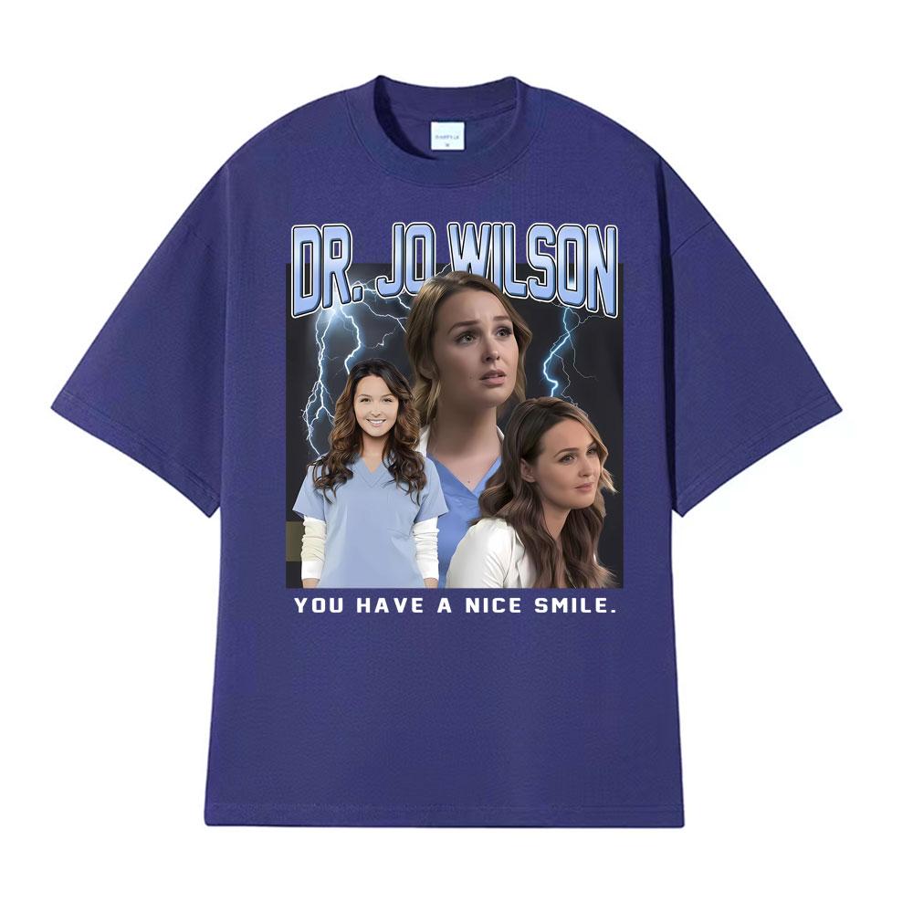 Camilla Luddington As Dr Jo Wilson Greys Anatomy Graphic Tshirt Men Women Fashion High Street Tee Shirt Casual Cotton T Shirt