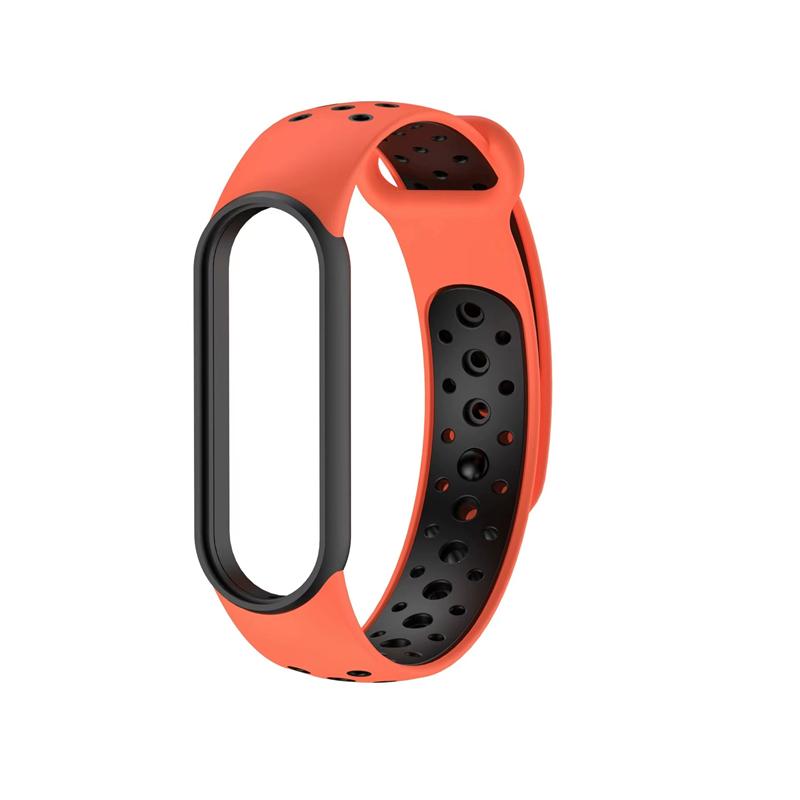 

Силиконовый ремешок для Xiaomi Mi Band 6 5 4 3, спортивный браслет для часов, ремешок для Xiaomi mi Band 3 4 5, браслет Miband 4 3 5, ремешок Mi Band 5 6 оранжевый/чёрный