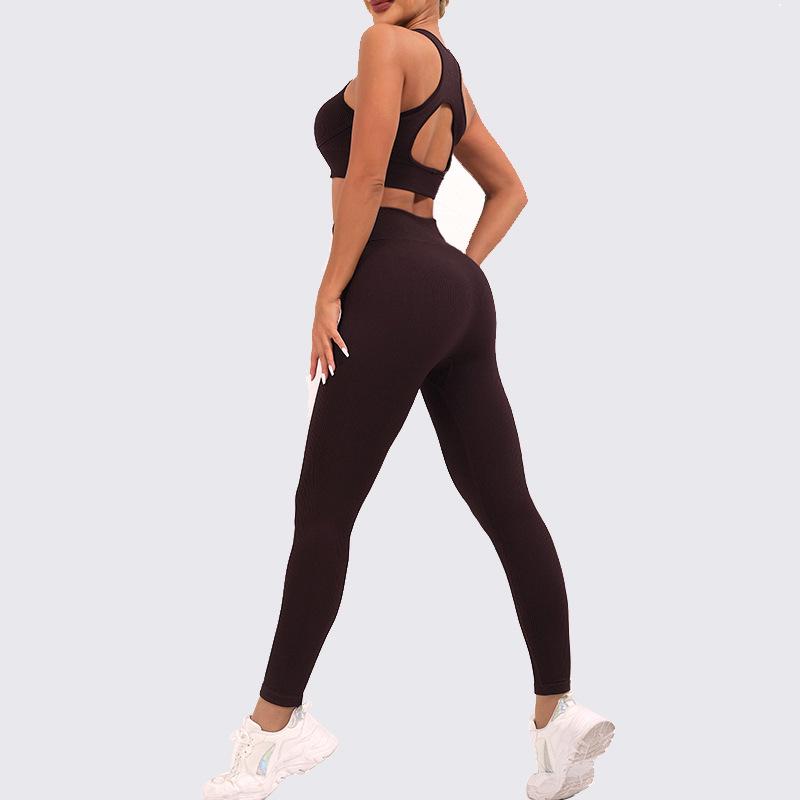 Alpha Thread High Waist Yoga Suit: Quick-Drying, Hip-Lifting, Tight-Fit Fitness Wear for a Beautiful Back