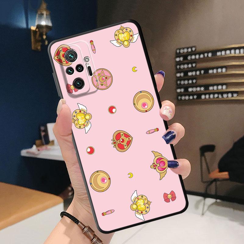 Handyhülle für Xiaomi Redmi Note 11T 11S 10 Lite 10S 8 9S 7 11 Pro 8T 9 Cover Stoßfestes TPU Soft Funda Niedlicher Zauberstab Mond