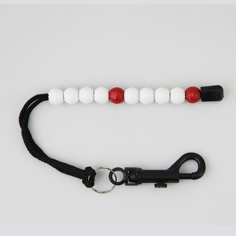Portable Golf Beads Counter Durable Plastic Beaded Chain Scorekeeper for Golf Sports Accessories