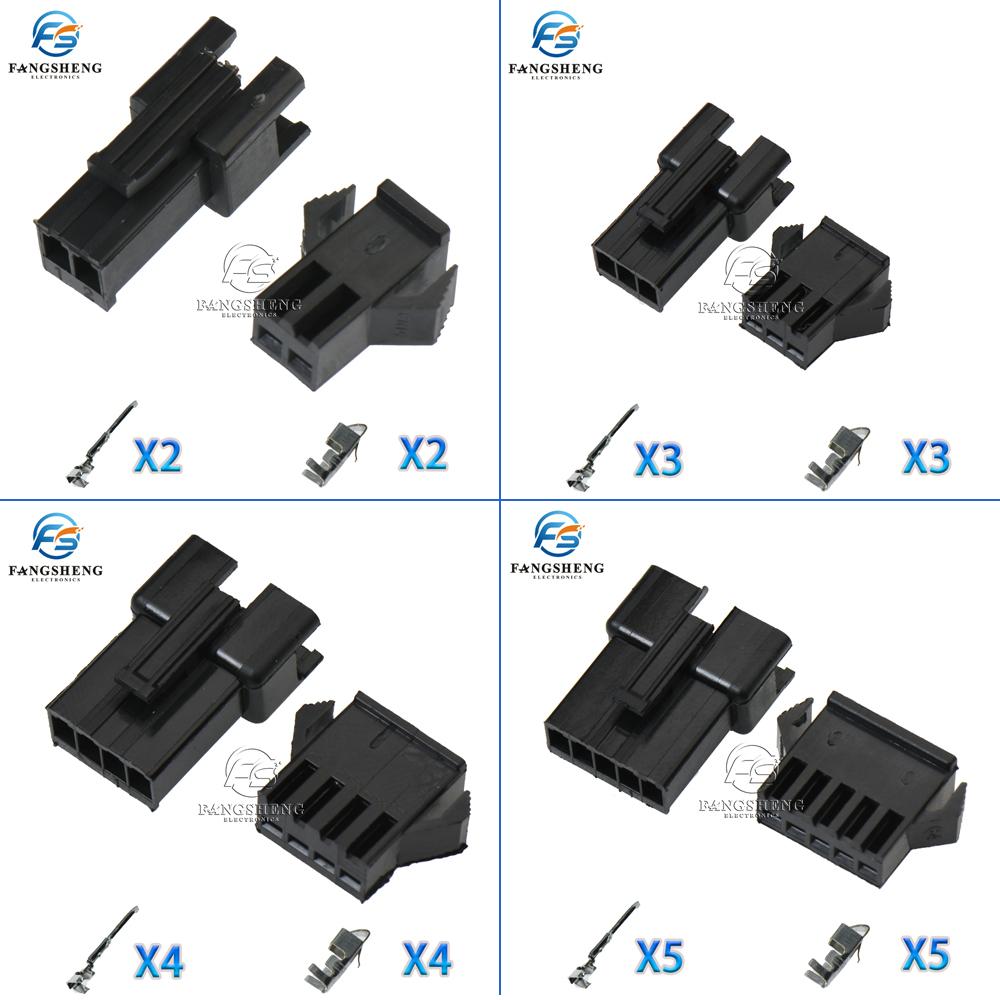 10/ 50 Sets JST SM2.54 2/3/4/5/6/7/8/9/10/11/12 Pin Pitch 2.54mm SM Female and Male Wire Connector Housing SM-2P SM-2R SM2.54MM