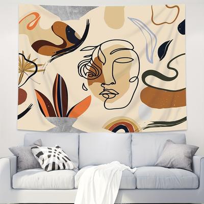Abstract Art Tapestry - Modern Geometric Shapes Wall Hanging For Living Room, Bedroom Decor - Stylish Home Decoration