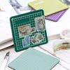 2pcs Mini Cutting Pad, Self Healing Craft Mat Small Sewing Cutting Mat Rotary Fabric Mat Non Slip 8x8cm Mini Cut Board for Scrapbooking Quilting