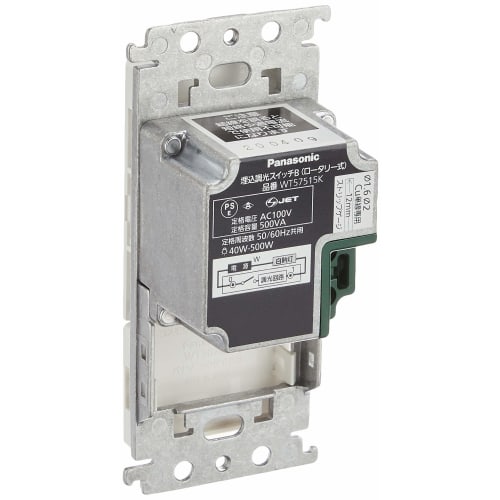 Panasonic Embedded Dimmer Switch B 500W Rotary Type for Incandescent Lights White AC100V 500W WT57515WK