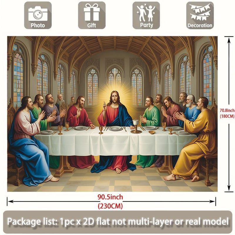 The Last Supper Tapestry, Classic Painting Wall Hanging, Wedding Party Backdrop, Home Decor Banner