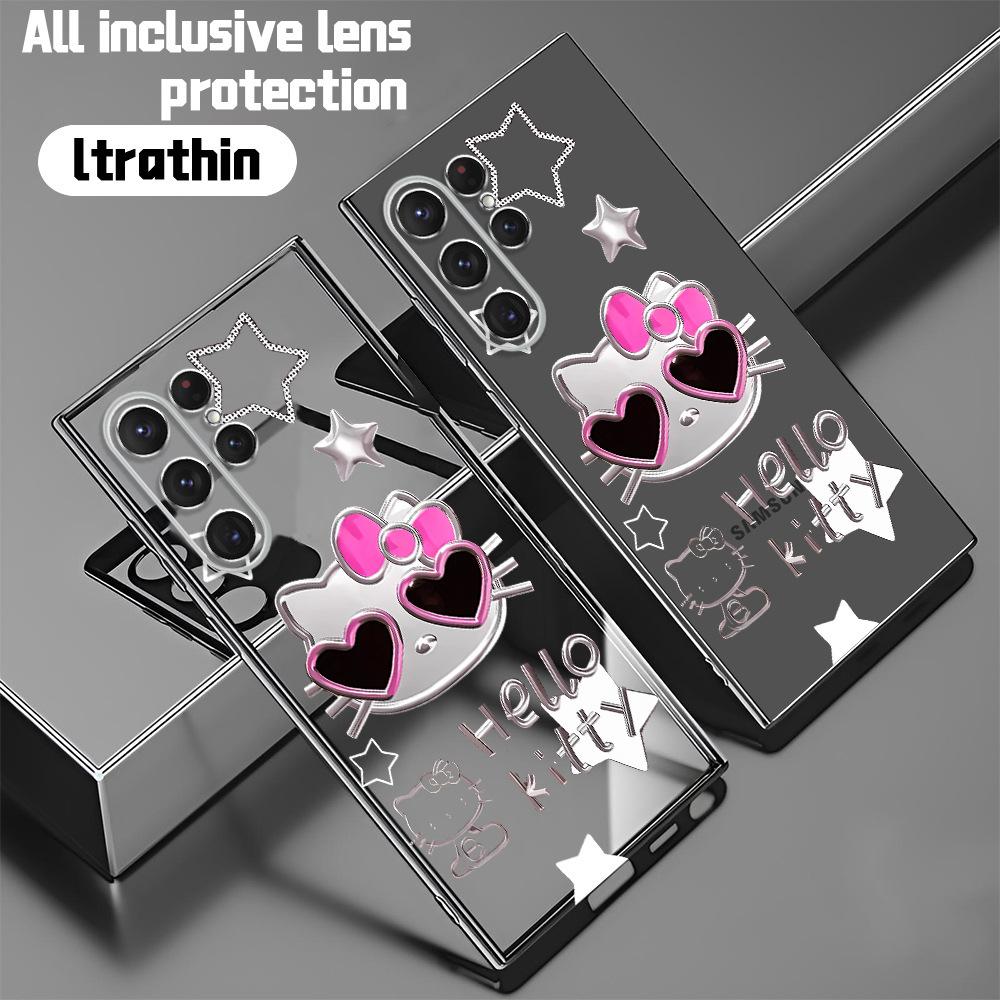 Cute helloo Hello Kitty applies to Samsung s24 mobile phone case anti-drop s25ULtra light and thin transparent soft case s23.