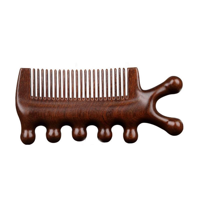 3 In 1 Sandalwood Massage Comb Meridians Comb Health Hair Therapy Wooden Comb