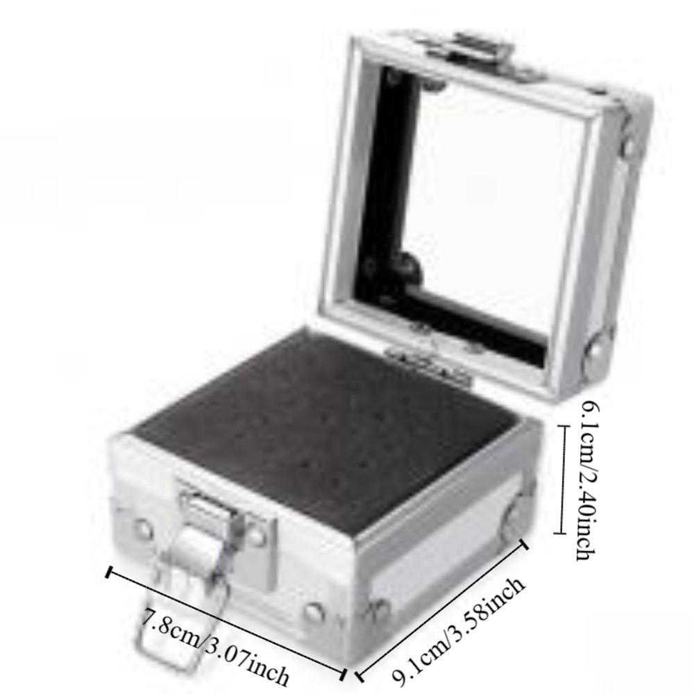 Durable Aluminum Display Storage Box Professional Nail Art Grinding Head Bit Container  Pedicure