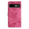 For Google Pixel 6 /Pixel 7 /Pixel 8 /Pixel 9 /Pixel 10 series...Faux Leather Wallet Case with Butterfly Design,Card Slots & Shockproof Protection