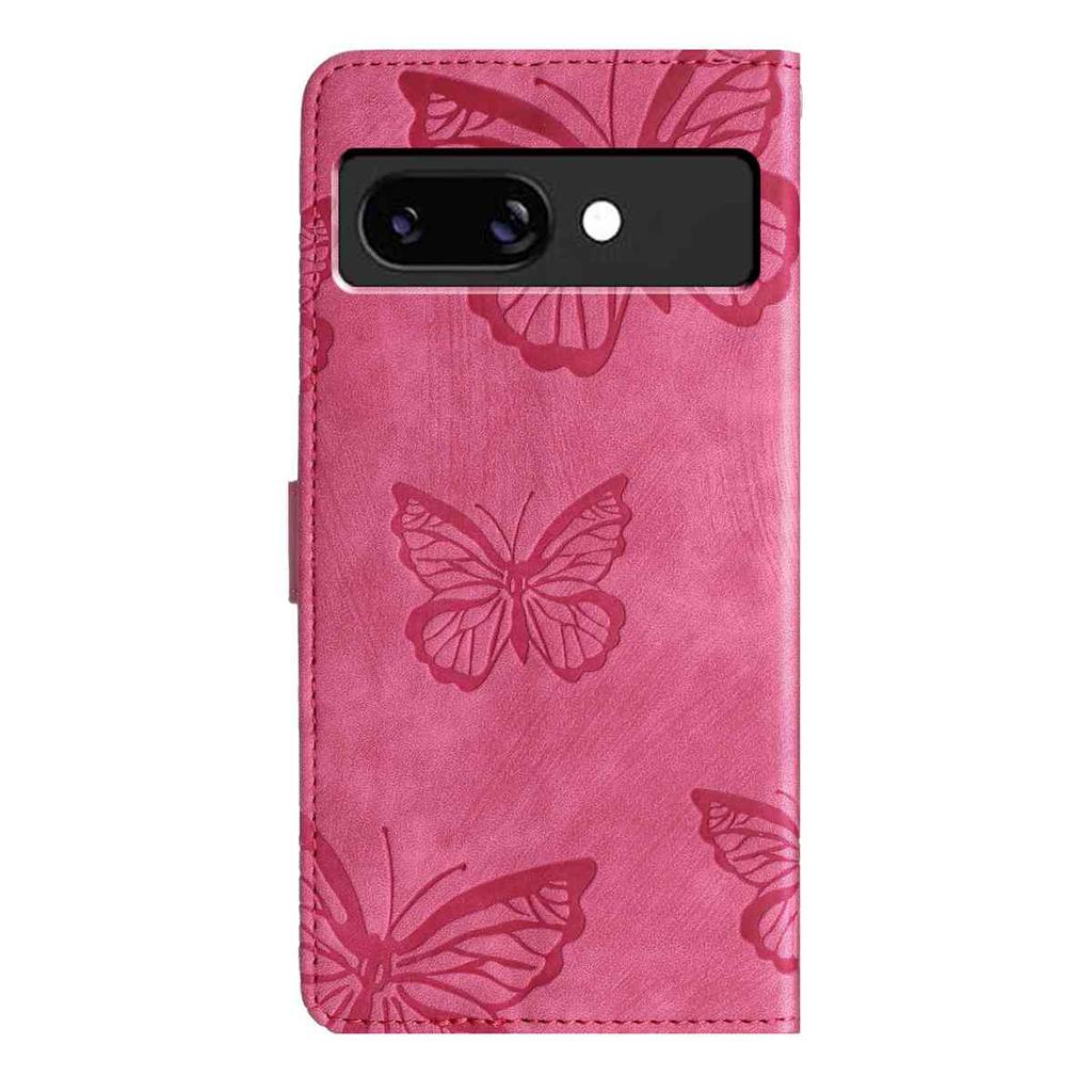For Google Pixel 6 /Pixel 7 /Pixel 8 /Pixel 9 /Pixel 10 series...Faux Leather Wallet Case with Butterfly Design,Card Slots & Shockproof Protection