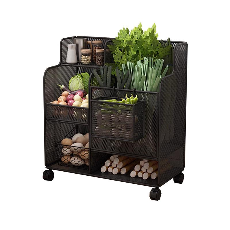 Multi-functional Kitchen Storage Rack: Multi-layer Basket for Fruits, Vegetables, Onions, Ginger, and Garlic