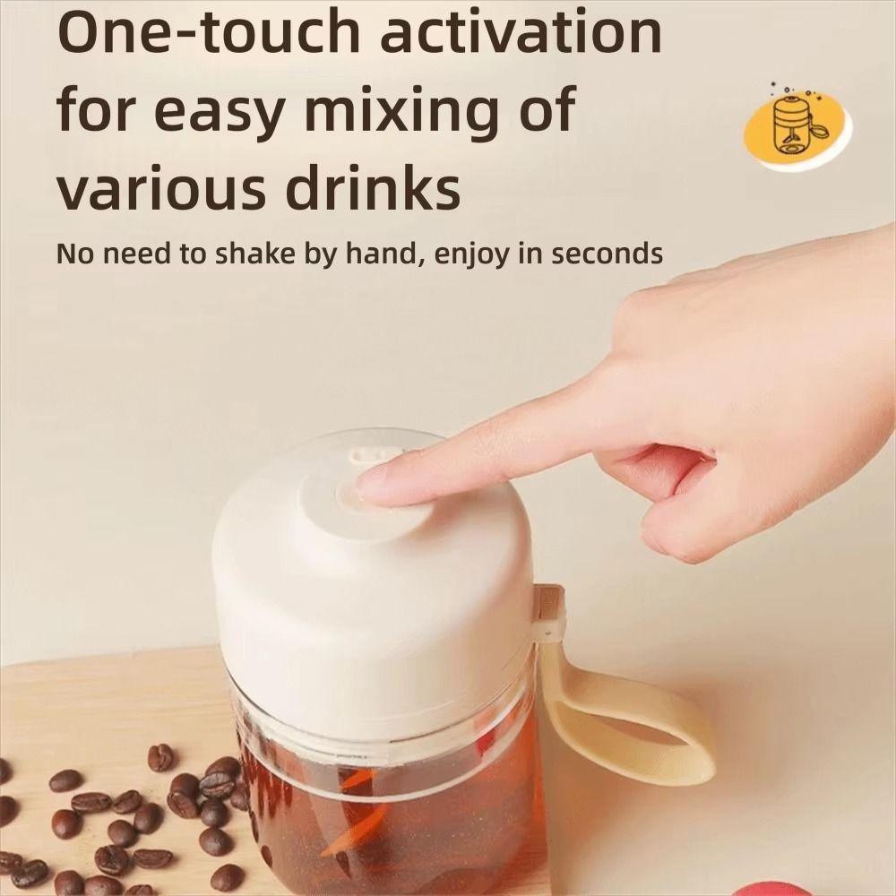 Portable Handle Electric Stirring Mug 400ml Capacity Rotating Blender Cup Household Use