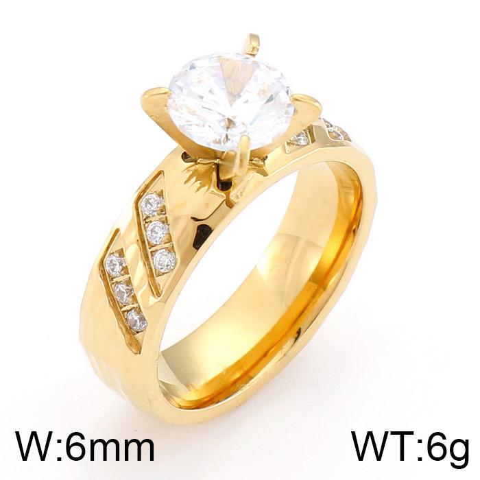 Kalon Japanese-Korean Minimalist Titanium Steel Couple Rings - 18K Gold Textured Diamond Wedding Bands
