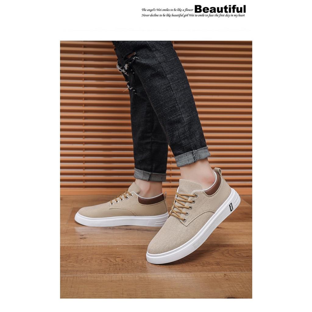 Spring New Breathable Men's Canvas Shoes, Casual Men's Shoes Student Shoes, Youth Tide Board Shoes Hong Kong Style Cloth Shoes
