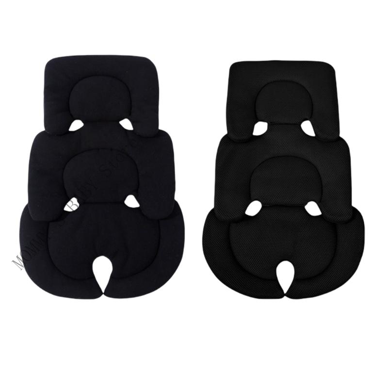

Breathable Baby Strollers Pad Universal Fitting For Different Models Nonslip Back Support With Comfortable Fleece чорний
