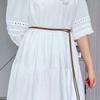 Long Length Waist Chain Soft PU Leather Waist Braid Tie Fashionable Rope Belts  Women Lady Girl