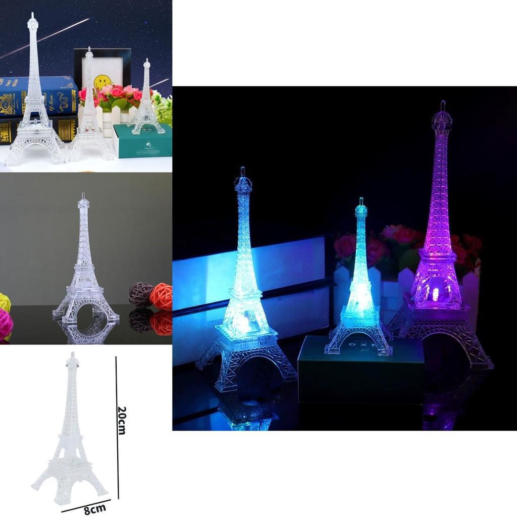 Eiffel Tower Led Night Light With Color Changing Glow For Home Decor
