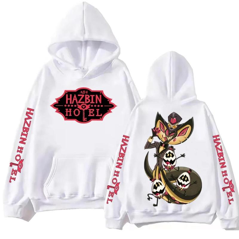 Hazbin Hotel Sir Pentious Hoodie Man Vrouw Harajuku Lange Mouw Pullover Tops Sweatshirt Cadeau