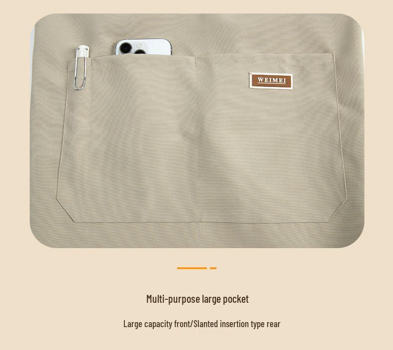 Custom Logo Waterproof Kitchen Apron - Embroidered, Oil-Proof, Long Waist Design for Catering